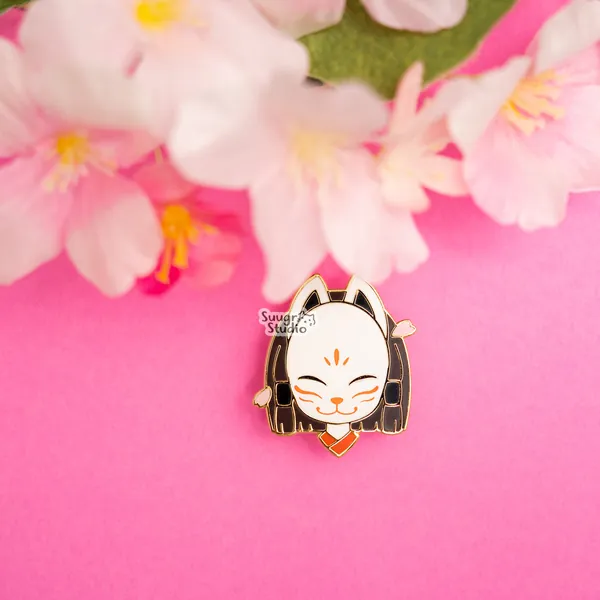 Genshin Impact Kazari/Hanachirusato Hard Enamel Pin - [A Grade] / Simple Rubber Back