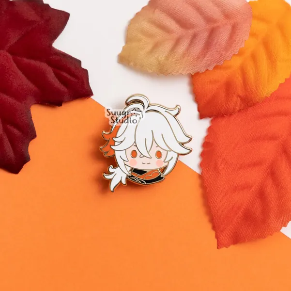 Genshin Impact Kazuha Hard Enamel Pin - [A Grade] / Simple Rubber Back
