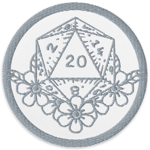 DnD Natural 20 Embroidered Patch