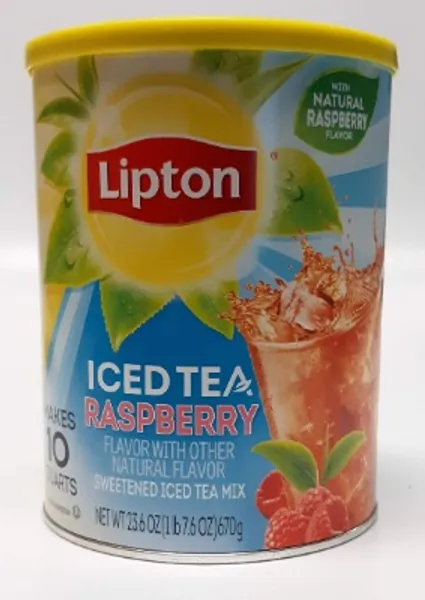 Lipton Iced Tea Raspberry Powder Drink Mix 670 gm Tub Makes 10 Quarts