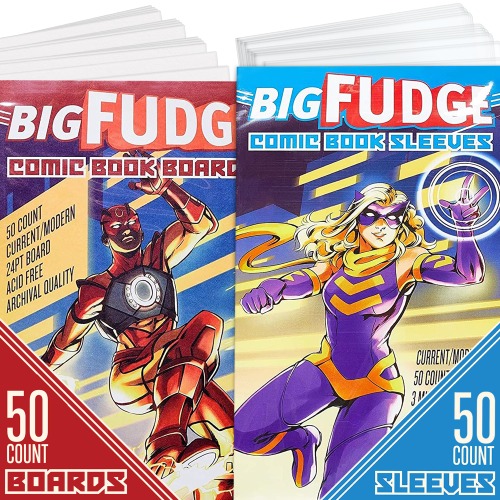 Comic Book Bags and Boards Pack of 50 Comic Bags and 50 Boards for Current Comic Books or 6.87x10.5 Magazine - Acid Free and Crystal Clear Comic Book Storage for Comics