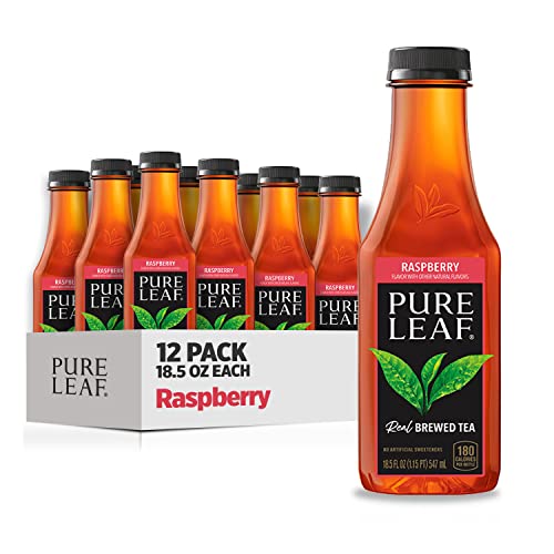 Pure Leaf Iced Tea, Raspberry 18.5 Fl Oz (Pack of 12) - Raspberry