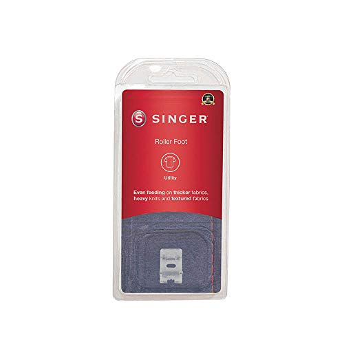 SINGER | Roller Foot for Leather, Vinyl, Napped Fabrics on Low-Shank Sewing Machines, White (2500272)