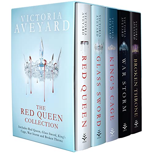 The Red Queen Collection Series Books 1 - 5 Box Set by Victoria Aveyard ( (Red Queen, Glass Sword, King's Cage, War Storm & Broken Throne)