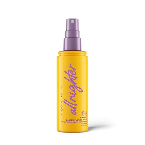 Urban Decay All Nighter Vitamin C Hydrating Makeup Setting Spray for Face, Transfer-Resistant, Waterproof, 16 HR Wear, with Vitamin C & Cactus Flower Water, Illuminated Finish, for Dry Skin, Vegan - 4 Fl Oz (Pack of 1)