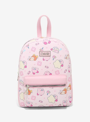 Kirby Pink Toss Mini Backpack