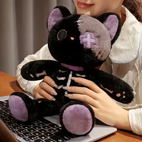 skeleton cat plush