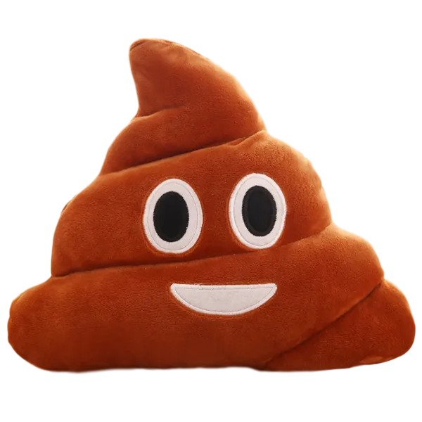 Poop Emoji Cushion (9 VARIANTS, 3 SIZES) - The Original Pile of Poo / 14? / 35 cm