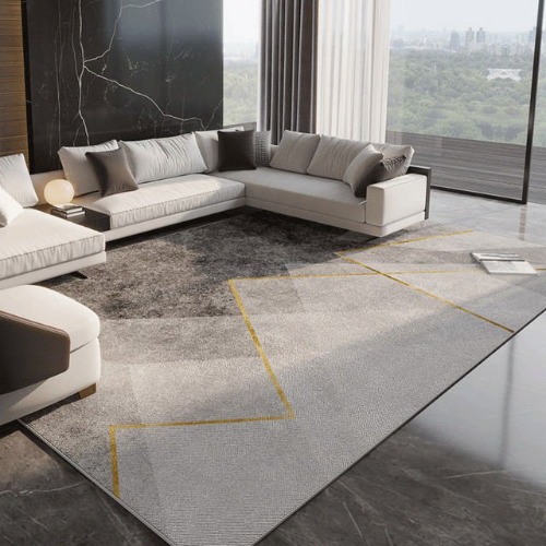 Nordic Large Living Room Rug - Golden peaks / 79" x 118" (200x300cm)