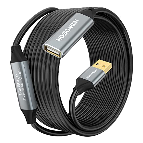 HOSONGIN USB 2.0 Extension Cable 50FT, USB 2.0 Type A Male to Female Cable, High Speed USB 2.0 480Mbps - USB 2.0 A Male - Female - 50Feet / 15M
