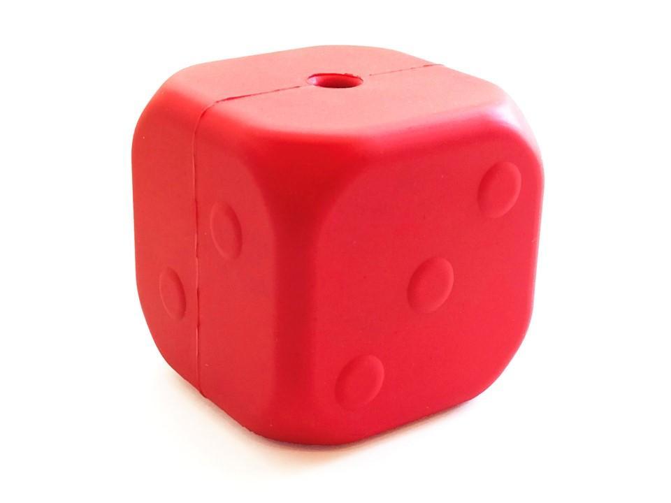 Dice Toy Durable Rubber Chew Toy & Treat Dispenser - Large Dice Toy
