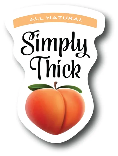 Simply Thick | Waterproof Decal Sticker | 3 Inch | Car Auto Truck Van Window Wall Laptop Cell | CS104-2PK - 
