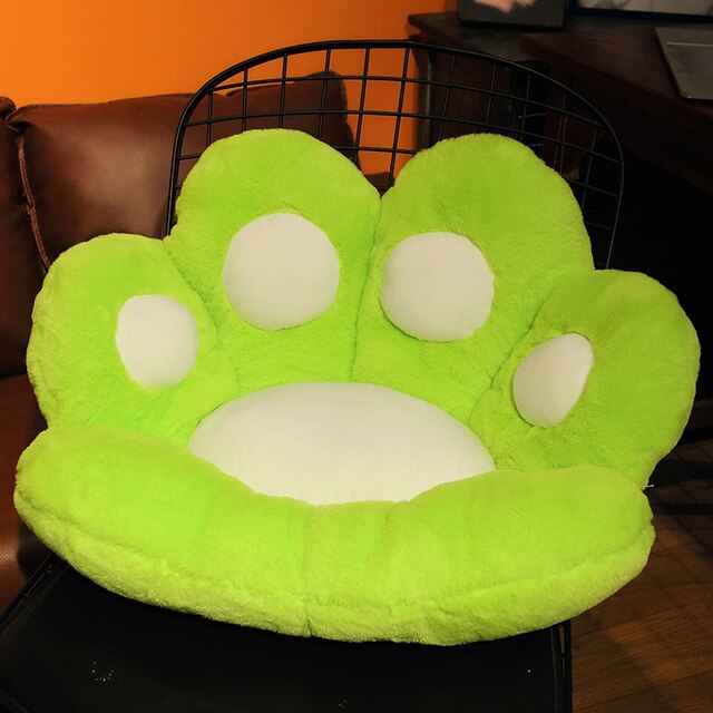 1pc/ 2 Sizes Soft Cozy Paw Pillow Cushion for Chair - light green / 70cm