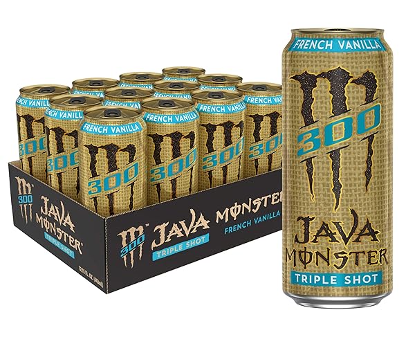 Monster Energy Java 300 Triple Shot Robust Coffee, French Vanilla, 15 Fl Oz (Pack of 12) - Java 300 Vanilla - 12 Pack