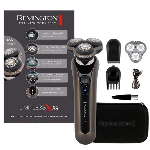 Remington X9 Limitless X Rotary Shaver, XR1795AU, Synx Hybrid Cutting System, Pivotball & Individual Flexing Blades, Powersense Technology, Shave-Learn Led