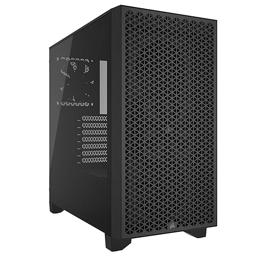 Corsair 3000D AIRFLOW Mid-Tower PC Case – 3-Pin Fans – Four-Slot GPU Support – Fits up to 8x 120mm Fans – High-Airflow Design – Black - 3000D AIRFLOW - Black
