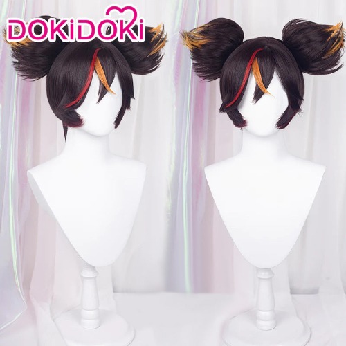DokiDoki Game Genshin Impact Xin Yan Cosplay Wig XinYan Short Brown | Xin Yan-Order Processing Time Refer to Description Page