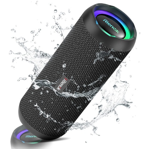 RIENOK Portable Bluetooth Speaker 30W Dual Pairing True Wireless Stereo HD Sound IPX7 Waterproof Outdoor Sport Shower Wireless Speaker Bluetooth 5.3 for Home Party - 3600mAh
