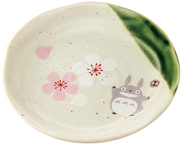 Studio Ghibli - My Neighbor Totoro - Sakura/Cherry Blossom, Skater Traditional Japanese Porcelain Dish Series - Small Plate - Small Plate