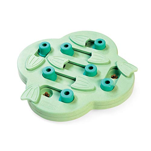Outward Hound Nina Ottosson Puppy Hide N' Slide Green Interactive Treat Puzzle Dog Toy - Level 2 (Intermediate) - Puppy Hide-N-Slide