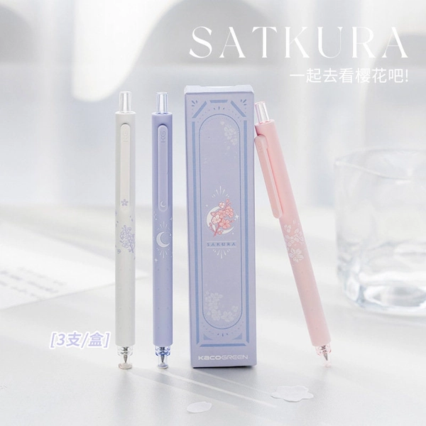 3pcs set, gel pen, Planner Pens, sakura pen, kawaii stationary, three colors, Cherry Blossom, gel ink pen, back to school, school supplies