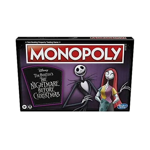 
                            Monopoly: Disney Tim Burton's The Nightmare Before Christmas Edition Board Game, Fun Family Game, Board Game for Kids Ages 8 and Up (Amazon Exclusive)
                        