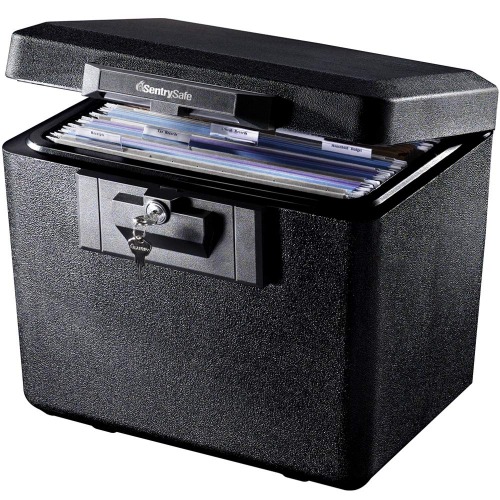 SentrySafe Fireproof Safe Box with Key Lock, Safe for Files and Documents, 0.61 Cubic Feet, 13.6 x 15.3 x 12.1 inches, 1170 - Box