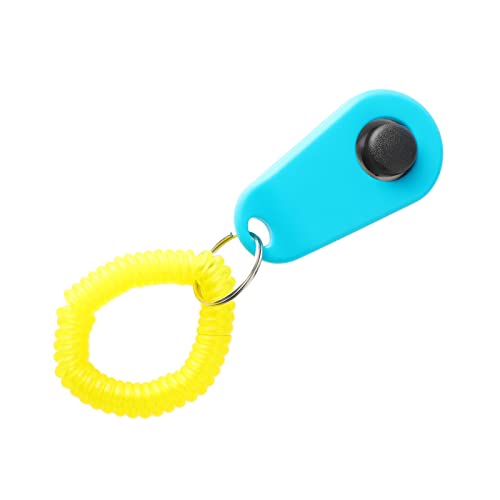 Pet Dog Training Clicker,Pet Training Clicker with Wrist Strap Pet Universal Training Clicker Ring for Training All Kinds of Small and Medium Sized Pets (Sky Blue) - Sky Blue