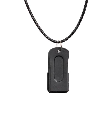 Devault Gear Black Dog Clicker with Necklace - Clickers for Pet Training - Dog Training & Behavior Aids Easy to Carry with You Anywhere - Teach Your Dog Tricks or Reward His Behavior