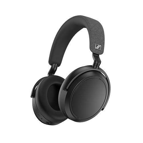 Sennheiser Consumer Audio Momentum 4 Wireless Headphones - Bluetooth Headset for Crystal-Clear Calls with Adaptive Noise Cancellation, 60h Battery Life, Lightweight Folding Design - Black ) - Black - Original - Headphones