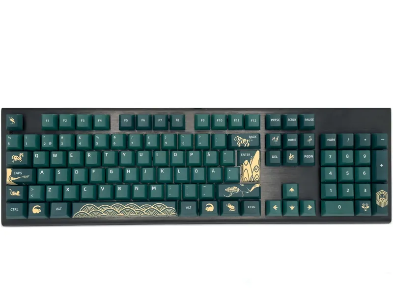 Keycaps med svensk/norsk/nordisk layout i PBT dye-sub - Cherry MX - 157 tangentknappar, knappar och tangenter - Animal forest