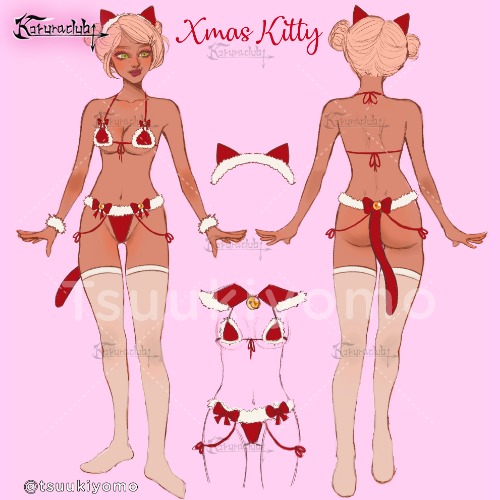 KORURACLUB X TSUUKIYOMO PRE-SALE:XMAS KITTEN KO34（5-PIECE SET） | 2XL