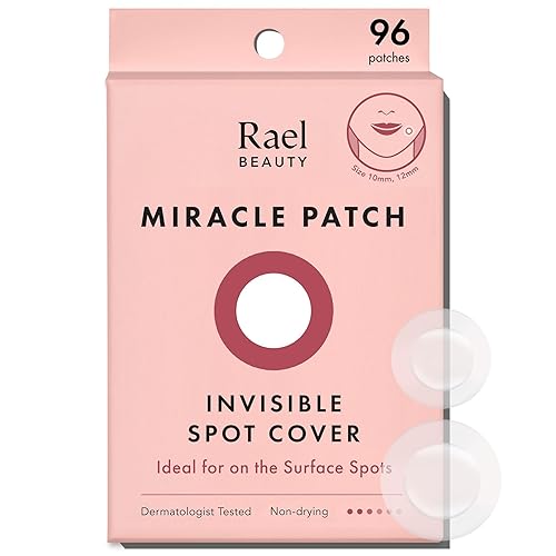 Rael Miracle Invisible Spot Cover - Absorbing Cover, Skin Care, Facial Stickers, 2 Sizes (96 Count) - 96 count (Pack of 1) - 96.0