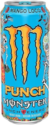Monster Mango Loco Cans, 473mL, 12 Pack - Mango - 473 ml (Pack of 12)