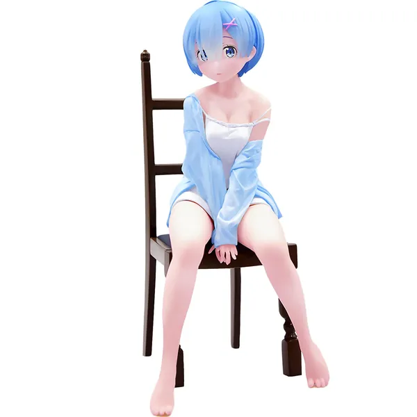 Re Zero Starting Life in Another World Rem Pajamas Figure Rem Limited Edition Anime Figure Rem Ppajamas Chair PVC Figure 16cm