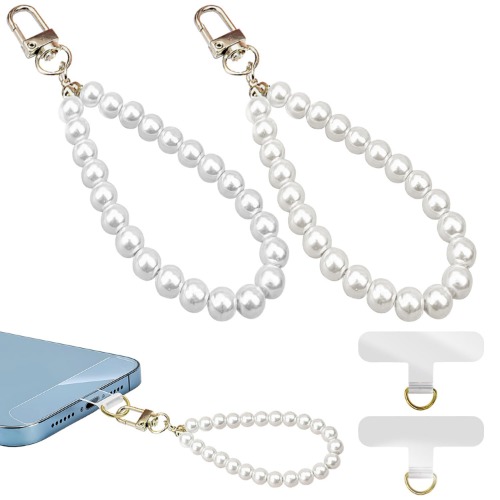 2pcs Pearl Phone Straps