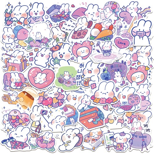 100pcs Cute Bunny Stickers