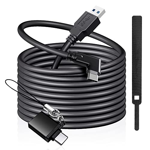 for Quest Oculus Link Cable, 16ft Quest 2 VR Headset Cables for PC, Occulus Two Rift Long Data 5M Connection Cable - Black-5M