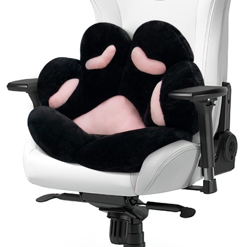 MOONBEEKI Cat Paw Cushion Chair Comfy Kawaii Chair Plush Seat Cushions Shape Lazy Pillow for Gamer Chair 28"x 24" Cozy Floor Cute Seat Kawaii for Girl Worker Gift, Dining Room Bedroom Decorate Black - Black 28 Inch