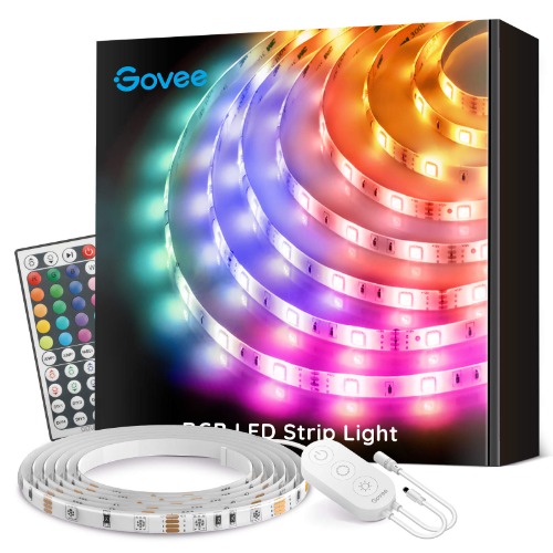 Govee 16.4ft LED Strip Lights, Color Changing Light Strips with Remote, RGB LED Lights for Room, Bedroom, Living Room, Kitchen, Home, Party, Ceiling - 16.4FT