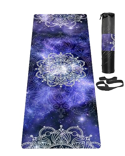 LaiEr Yoga Mat Non Slip Eco Friendly Exercise Mat with Carrying Strap, Thick Exercise & Workout Mat for Yoga, Pilates and Fitness(183CM*61CM*6MM)