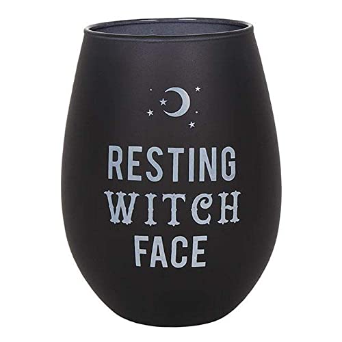   Spirit of Equinox Resting Witch Face Stemless Wine Glass