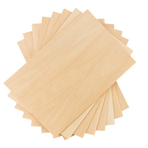 Hammont Basswood Sheets 12x8x1/16" (8 Pack) - Thin Plywood Sheets for Crafts - DIY Wood Boards & School Projects