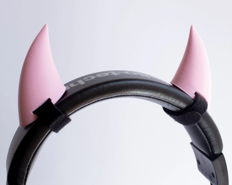 Horns Demon for Headset Headphones (Pink)