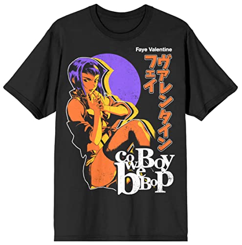 Vintage Faye Valentine Cowboy Bebop Poster Men's Black T-Shirt - X-Large - Black