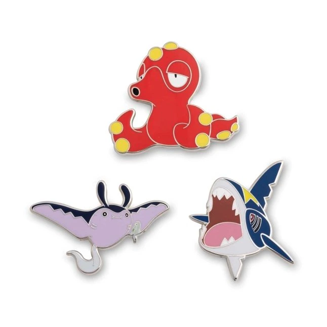 Enamel Pin: Pack of 3 Mantine, Sharpedo & Octillery!