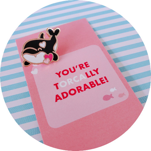 Enamel Pin: Love Orca