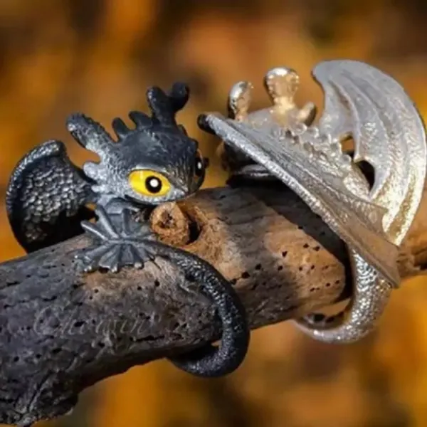 Cute Dragon Ring Cartoon Dragon Ring Animal Adjustable Ring | Etsy