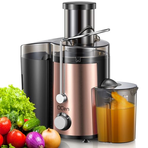 Juicer Machine, 800W Centrifugal Juicer Extractor with Wide Mouth 3” Feed Chute for Fruit Vegetable, Easy to Clean, Stainless Steel, BPA-free (Rose Gold) - 800W - Rose Gold