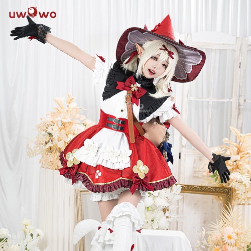 [Last Batch]【In Stock】Uwowo Genshin Impact Klee Blossoming Starlight Witch Halloween Cosplay Costume - 【In Stock】Set A: L